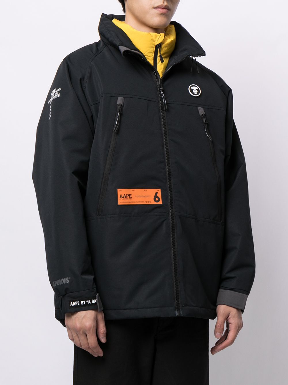 AAPE BY *A BATHING APE® logo-patch zip-up jacket