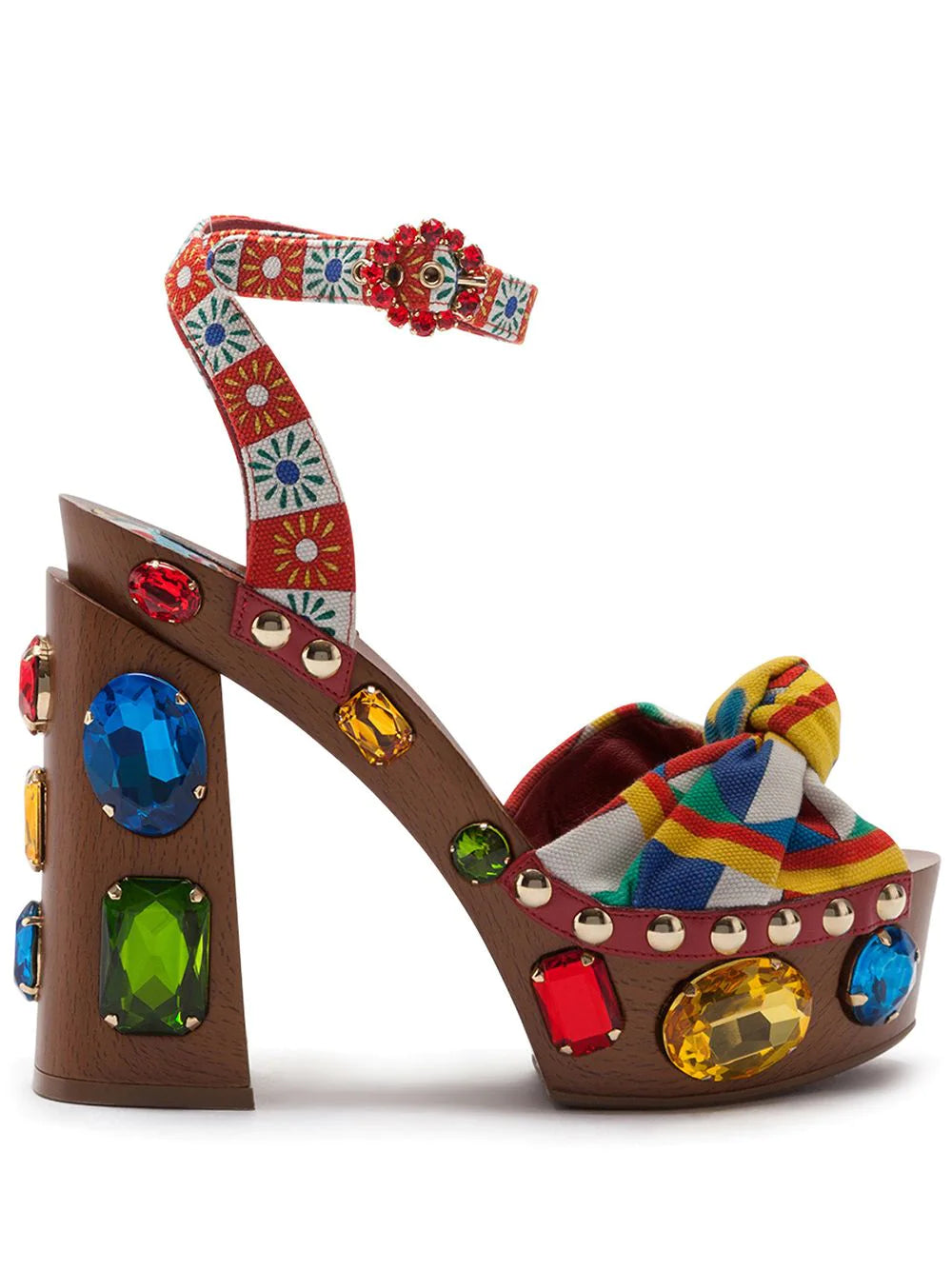 Dolce & gabbana  crystal-embellished platform sandals