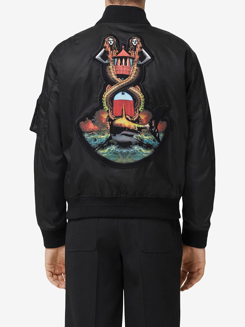 Burberry mermaid-appliqué bomber jacket