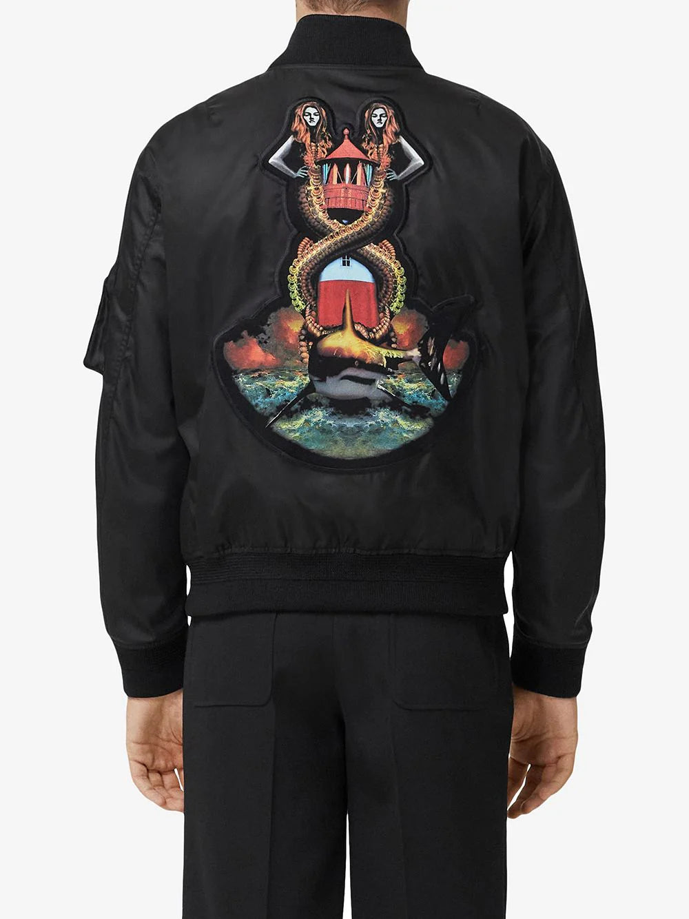 Burberry  mermaid-appliqué bomber jacket