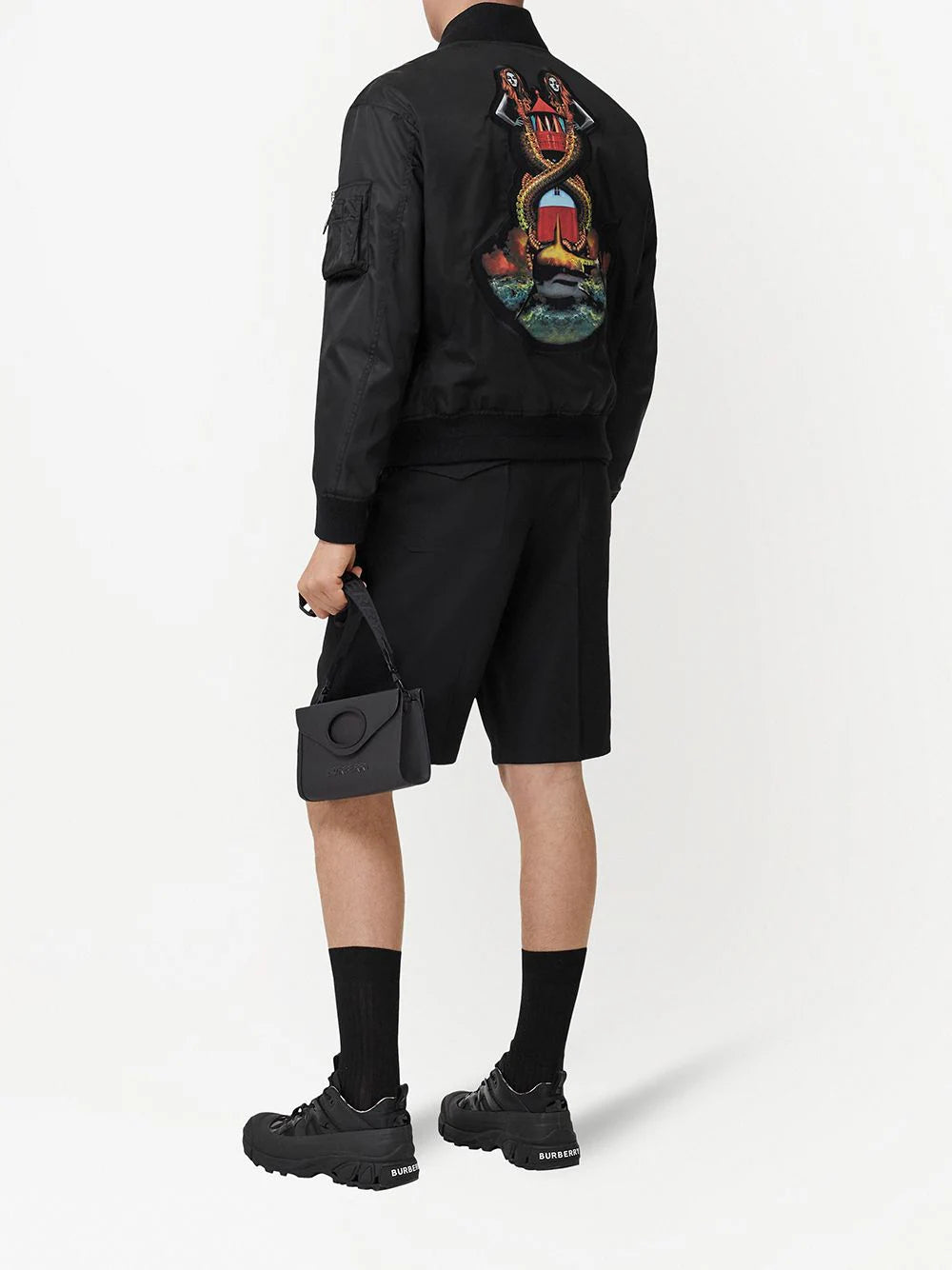 Burberry  mermaid-appliqué bomber jacket