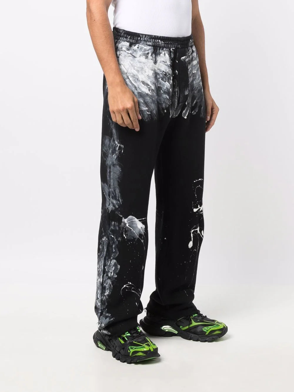 Balenciaga painterly-print track pants - Image 4