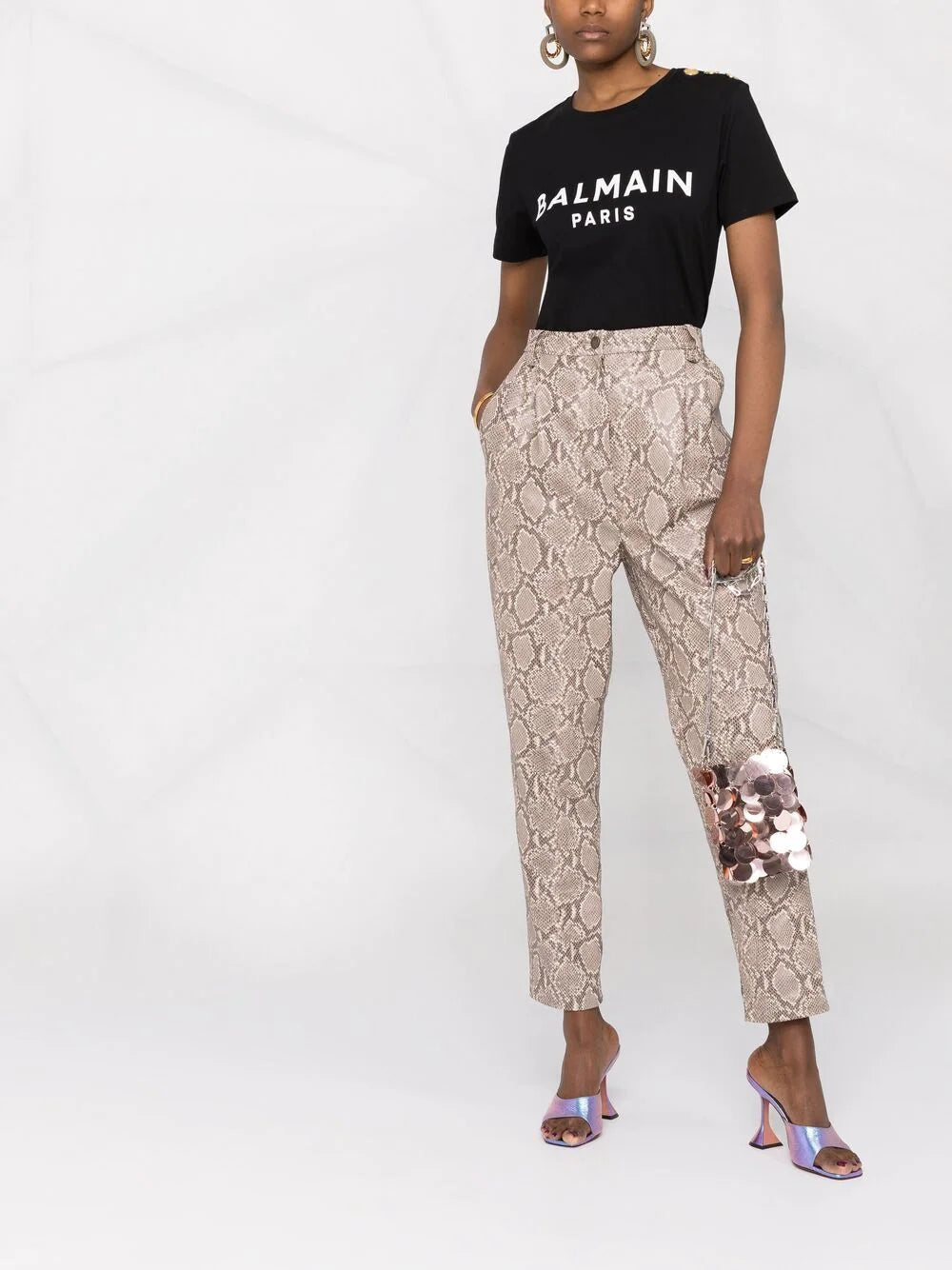 Balmain  logo-print cotton T-shirt