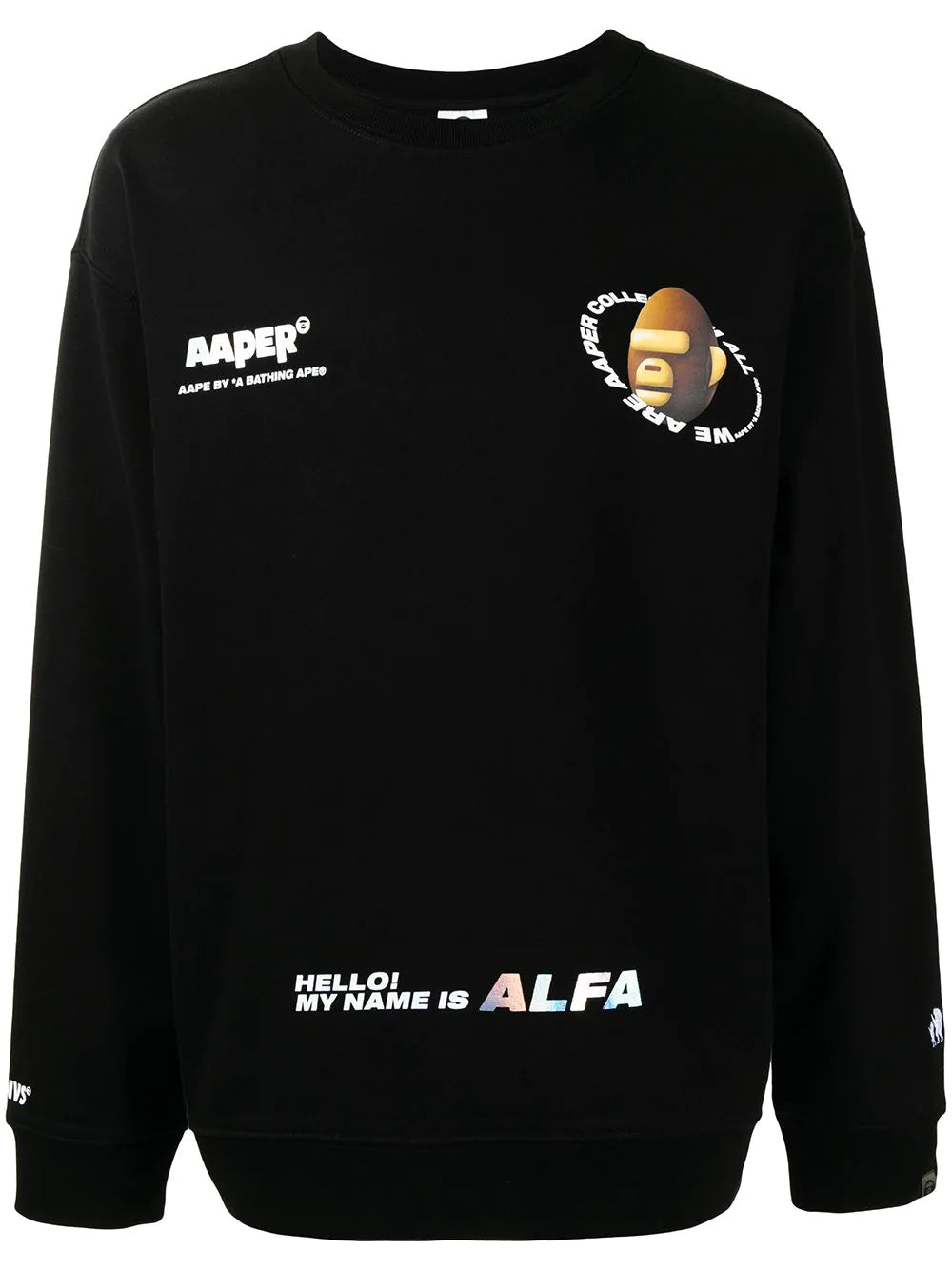 AAPE BY *A BATHING APE®  logo-print round neck sweatshirt