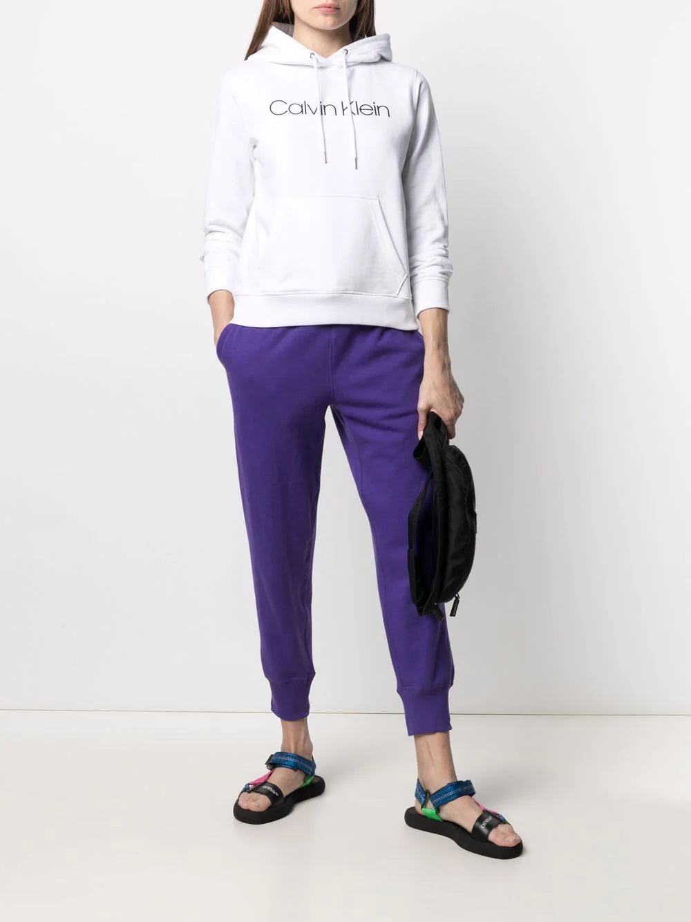 Calvin Klein logo-print cotton hoodie