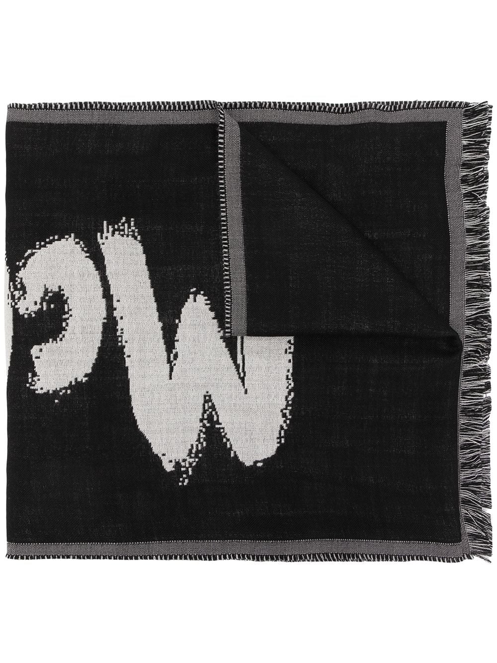 Alexander McQueen  oversize McQueen graffiti scarf