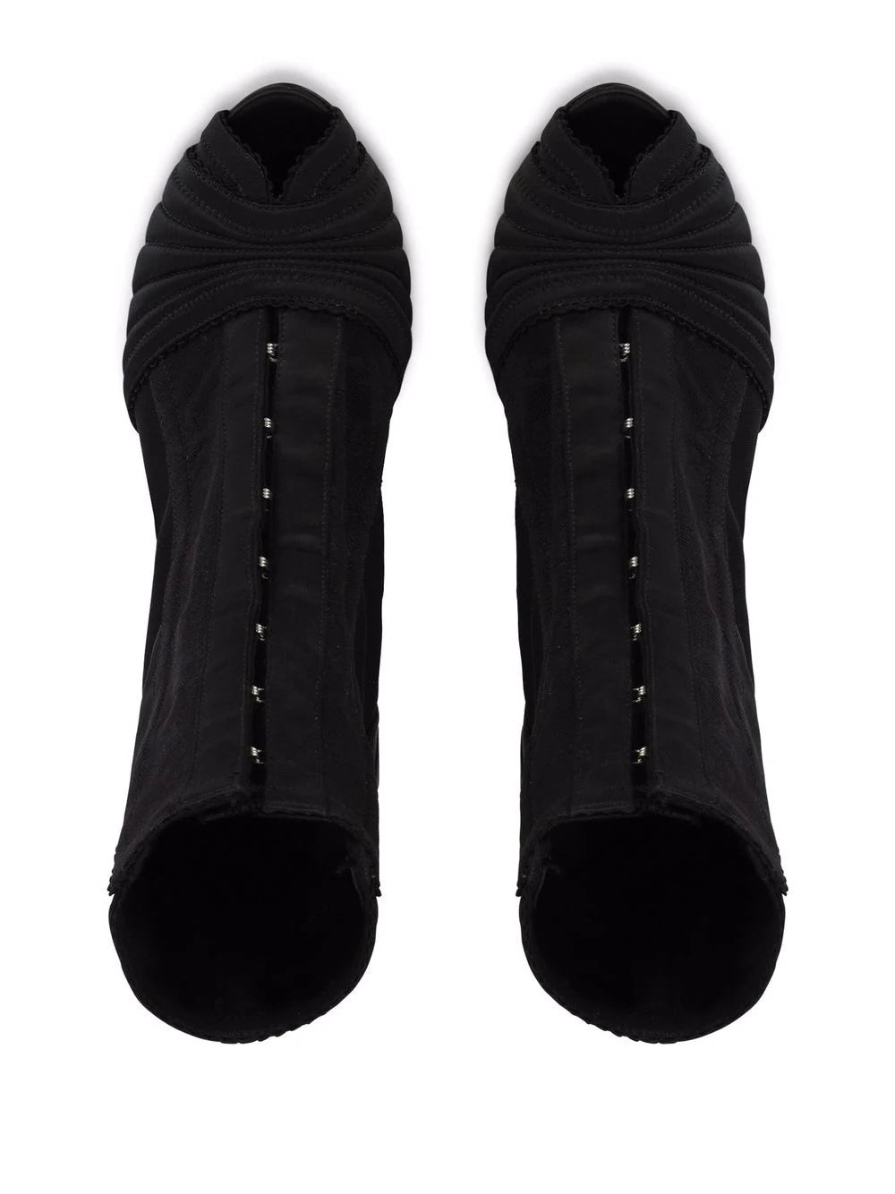 Dolce & gabbana  peep-toe satin ankle boots