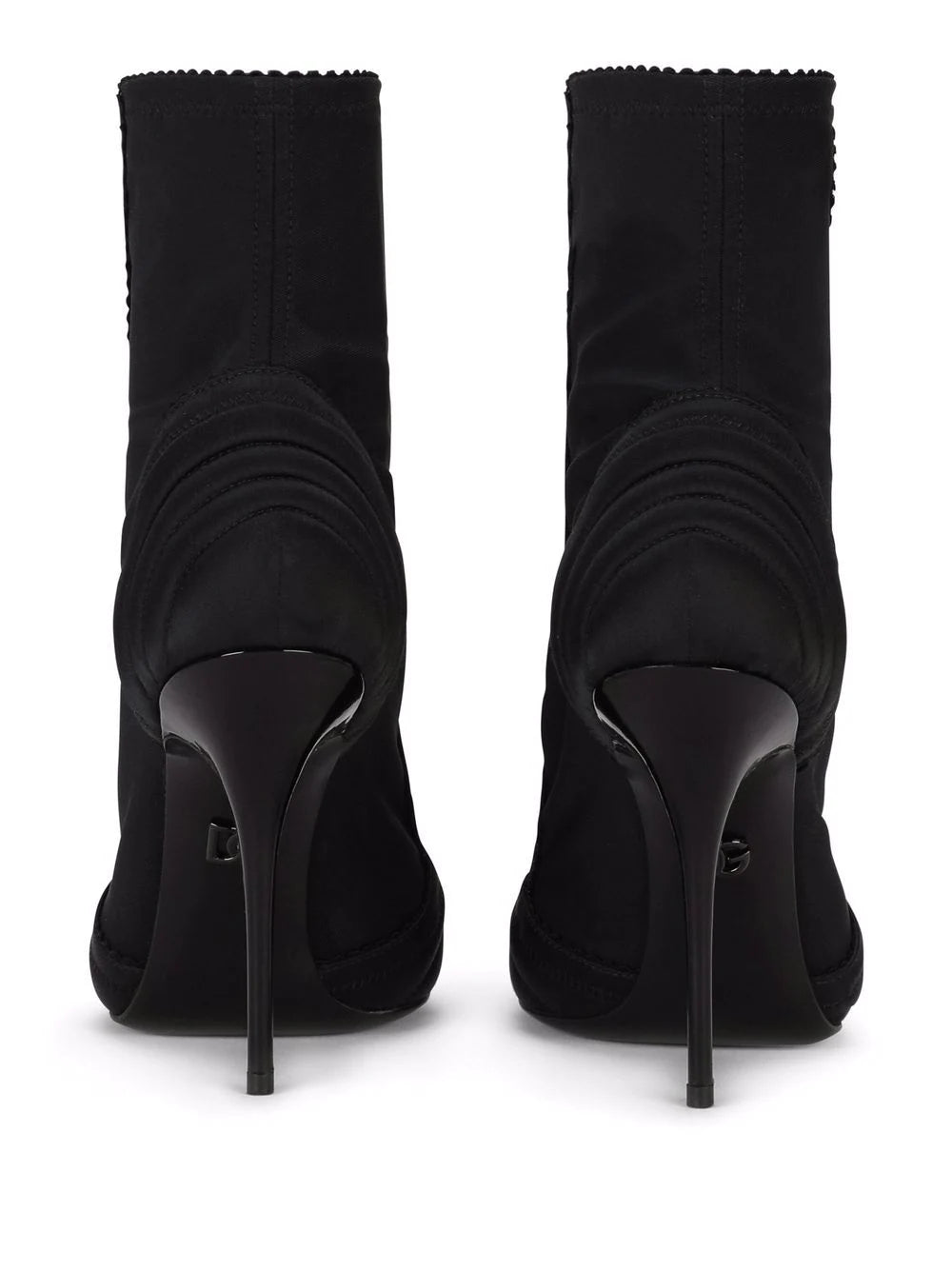 Dolce & gabbana  peep-toe satin ankle boots