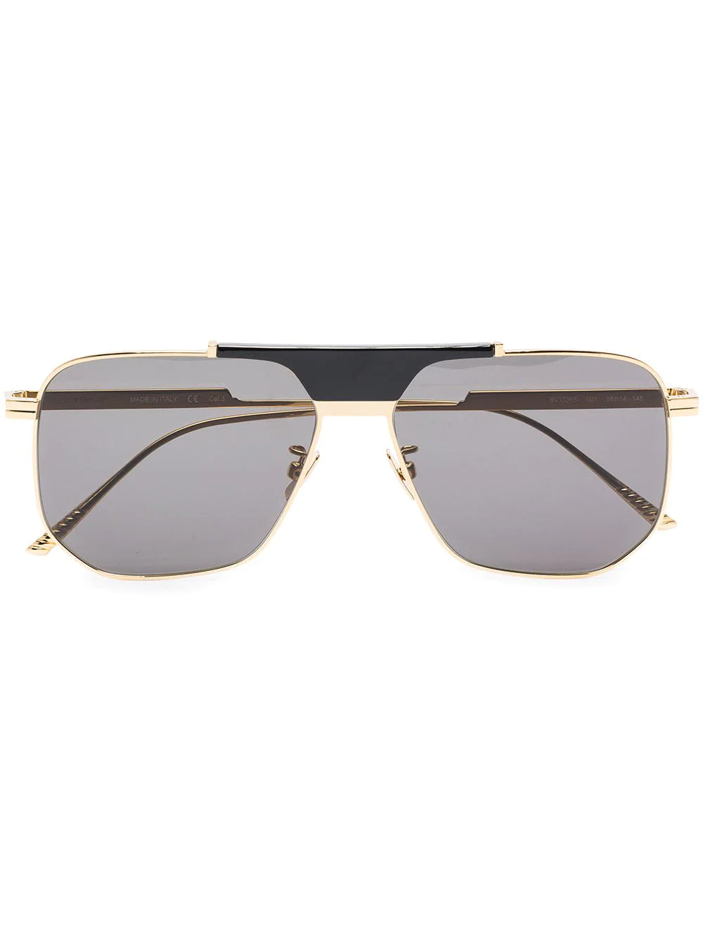 Bottega Veneta double-bridge pilot-frame sunglasses