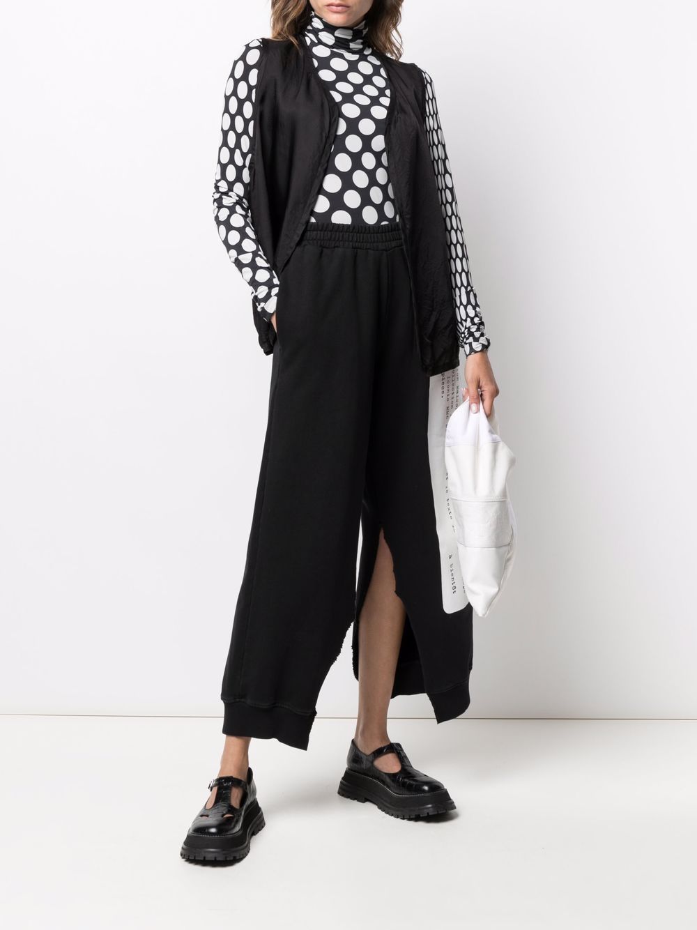 Black Comme Des Garçons  logo-embroidered gilet