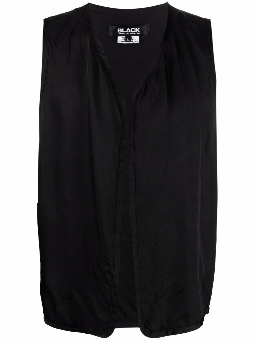 Black Comme Des Garçons  logo-embroidered gilet