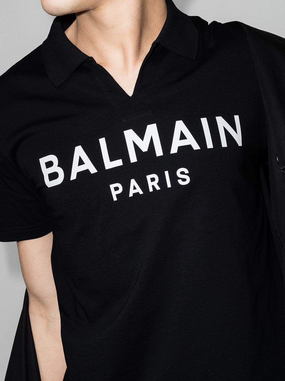Balmain logo-print polo shirt