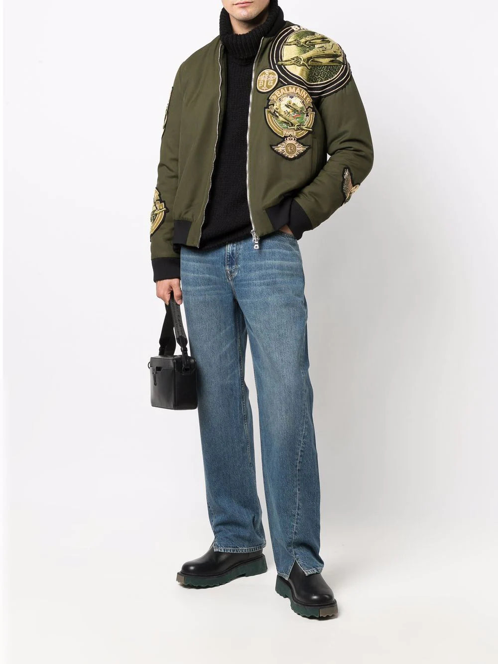 Balmain  multi-badge pilot jacket