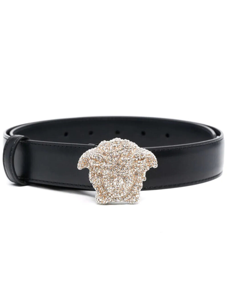 Versace  La Medusa crystal-embellished belt