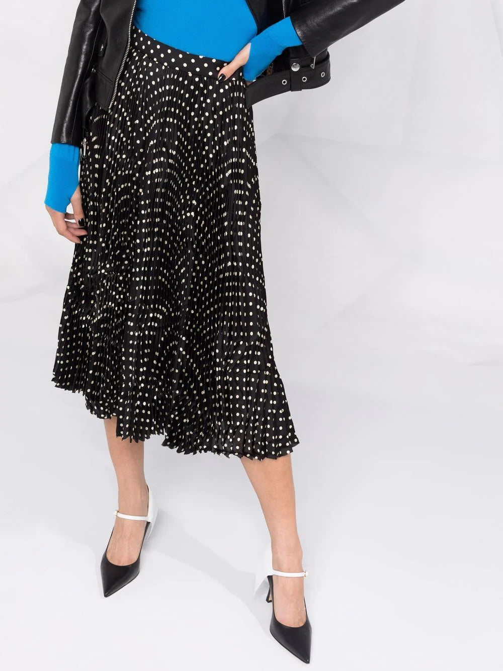 Balenciaga pleated midi skirt