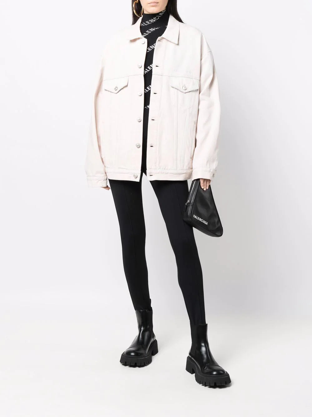 Balenciaga oversized washed denim jacket - Image 2