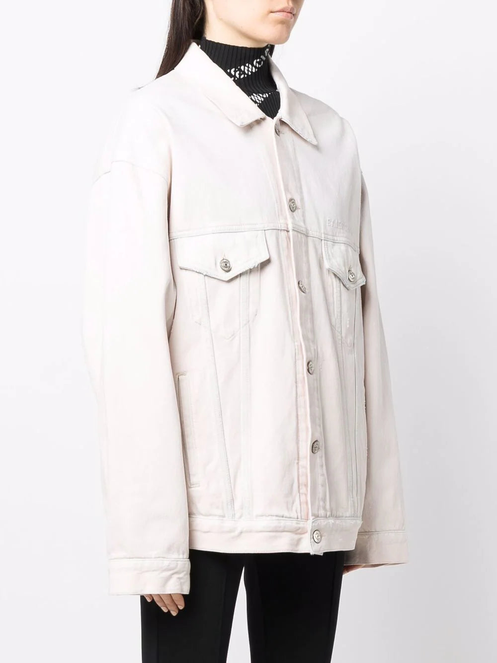 Balenciaga oversized washed denim jacket - Image 3