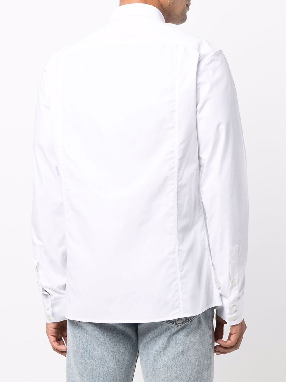 Balmain embroidered-logo cotton shirt