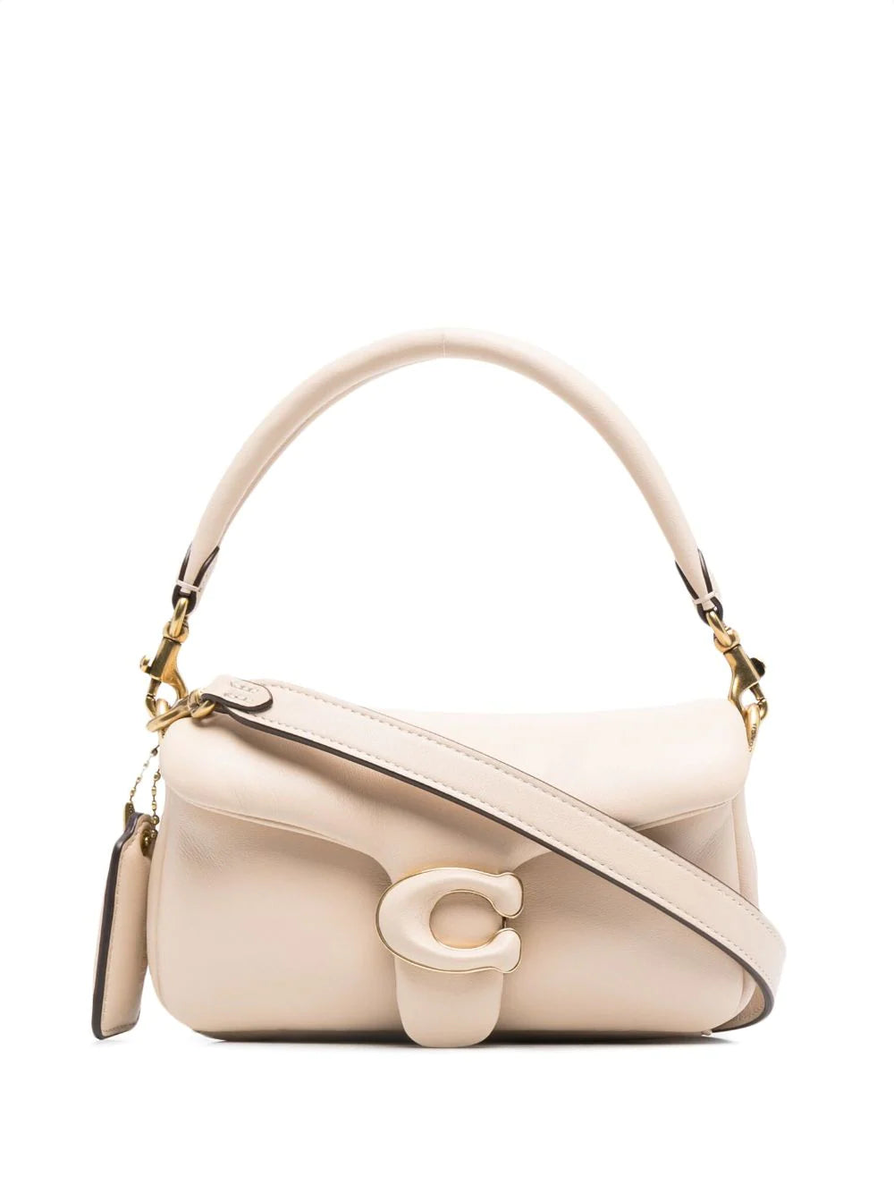 Coach logo-plaque leather tote bag