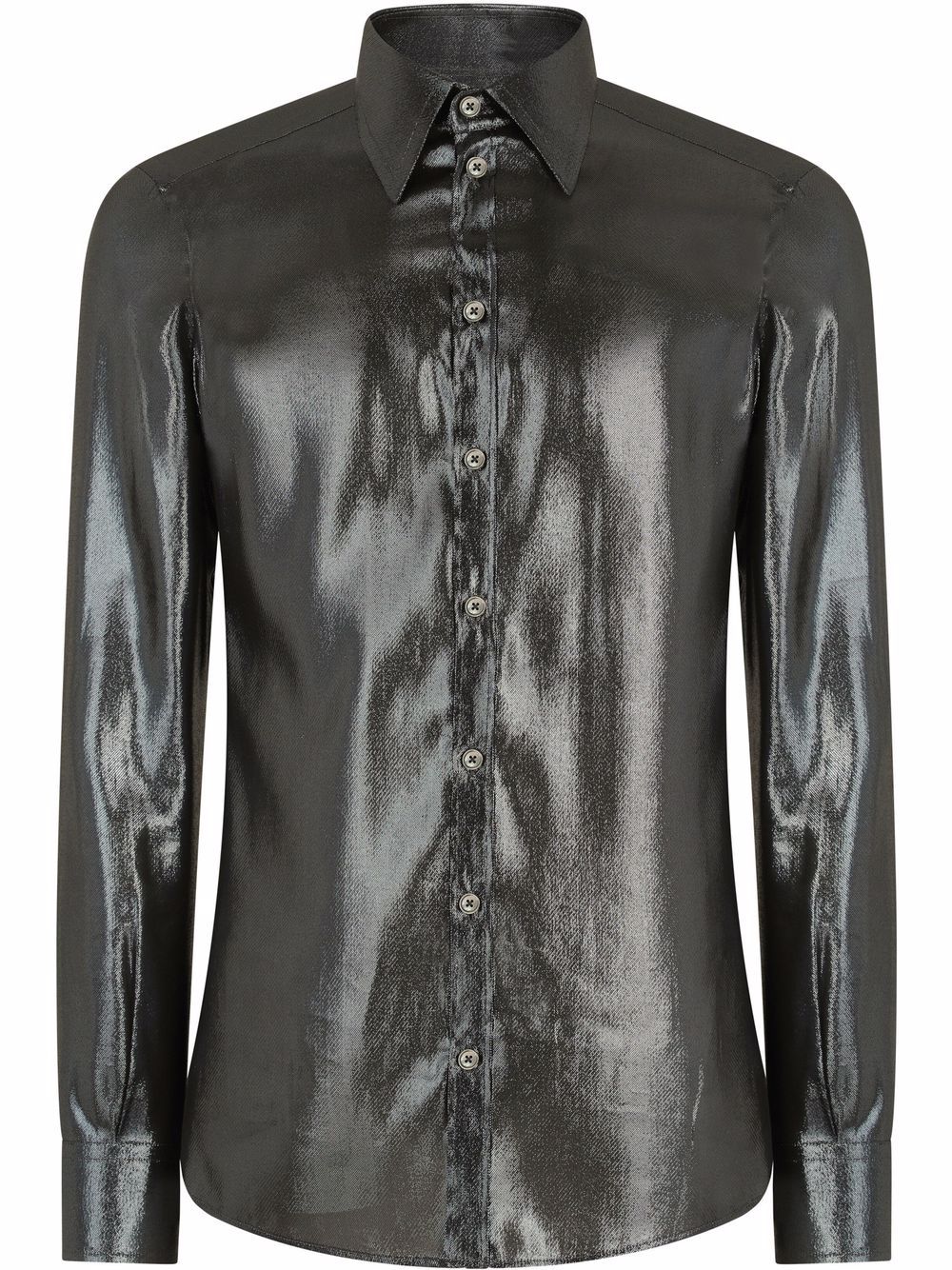 Dolce & gabbana  metallic-sheen button-up shirt