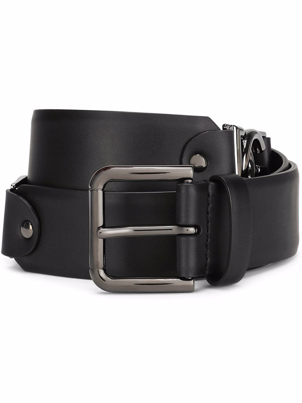Dolce & gabbana logo-plaque leather belt