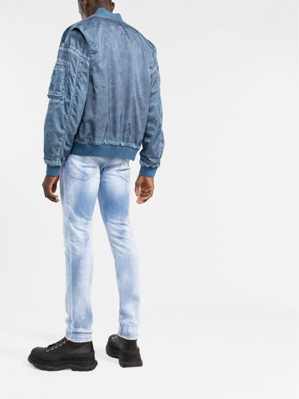 Dsquared2 distressed bleached-effect slim-cut jeans