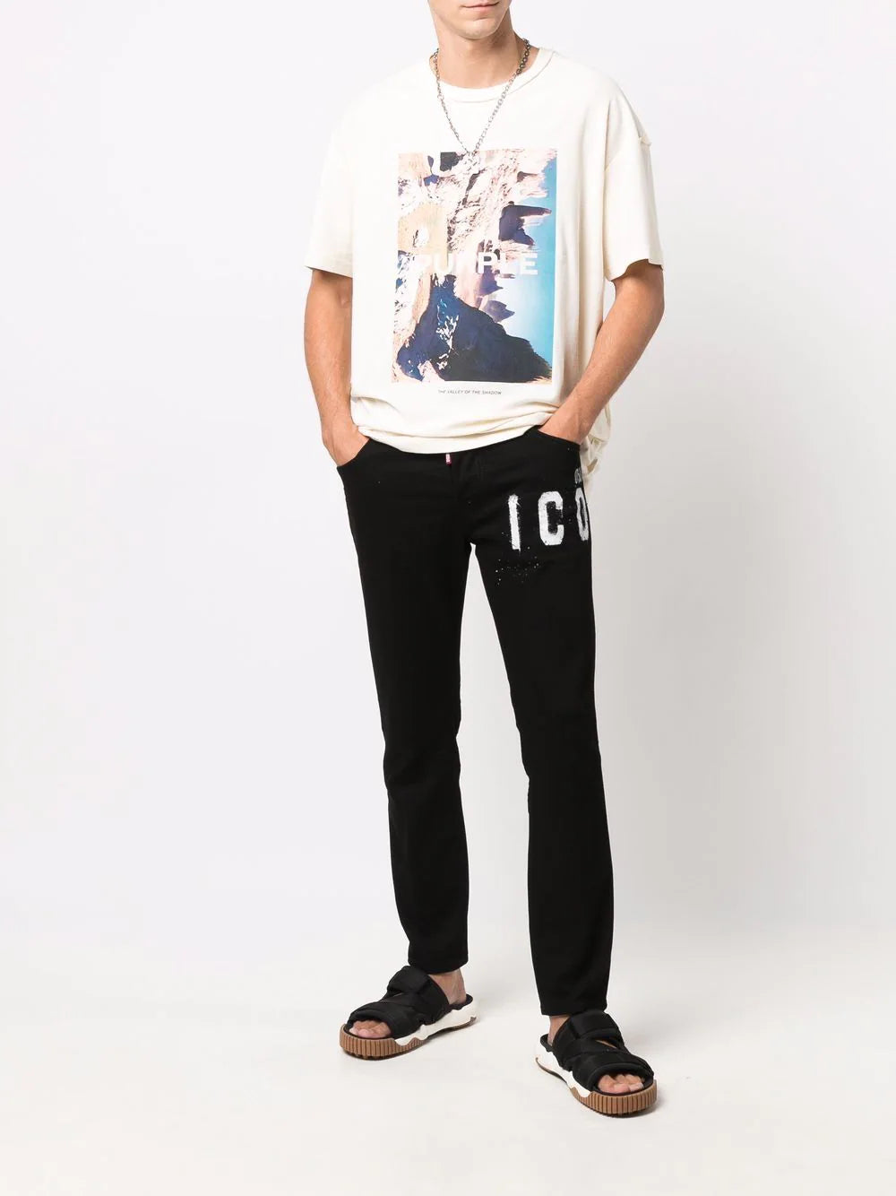 Dsquared2 -logo-print straight-leg jeans