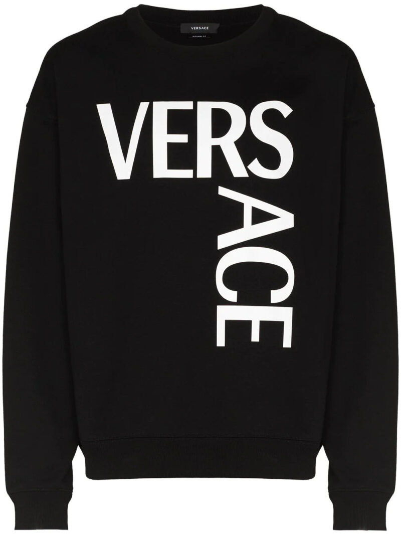 Versace  logo-print cotton sweatshirt
