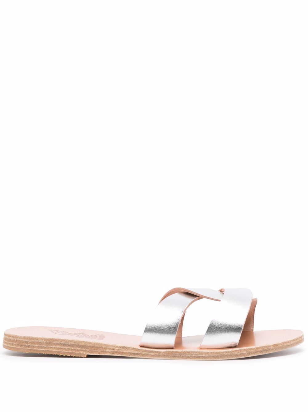 Ancient Greek Sandals  metallic leather-strap sandals