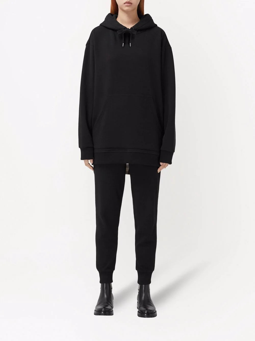 Burberry  check-print panelled hoodie