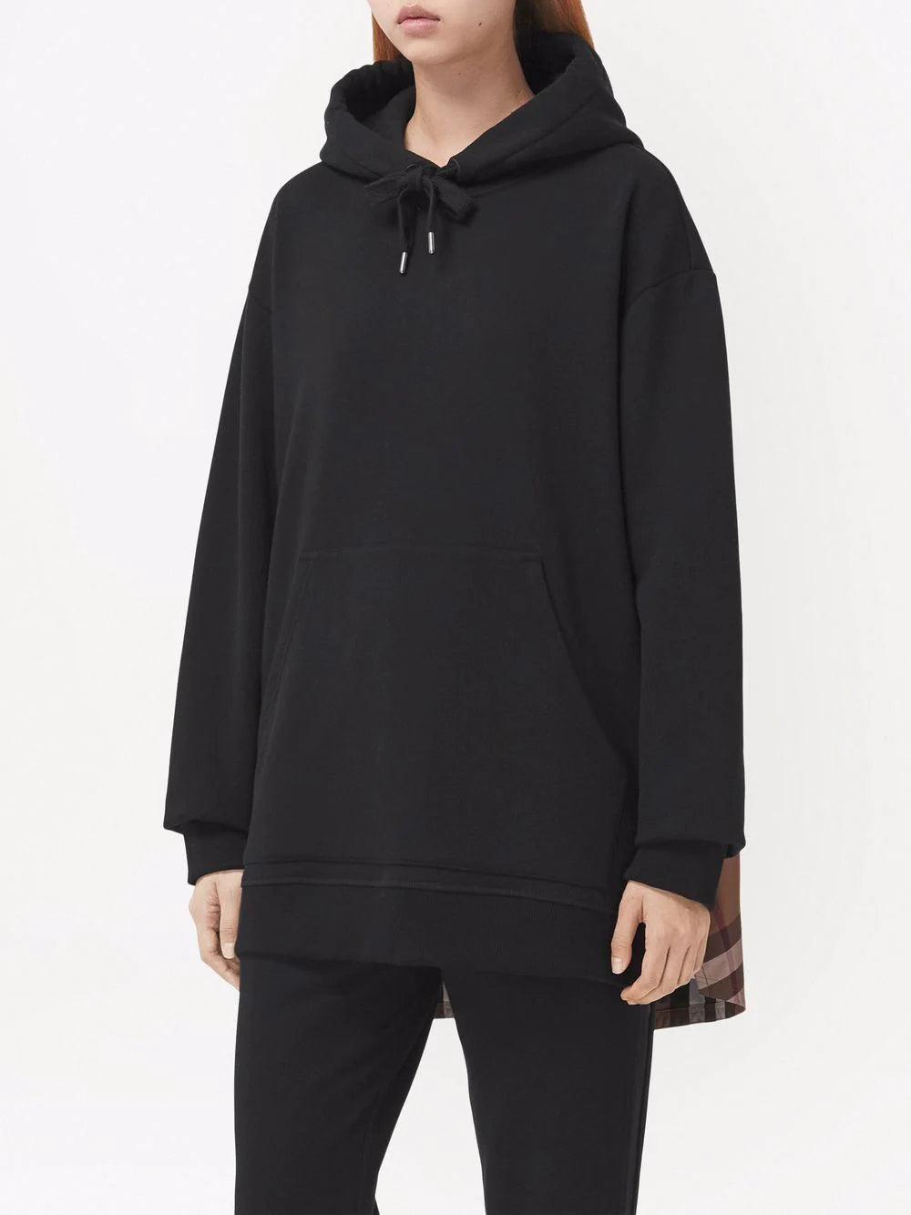 Burberry  check-print panelled hoodie