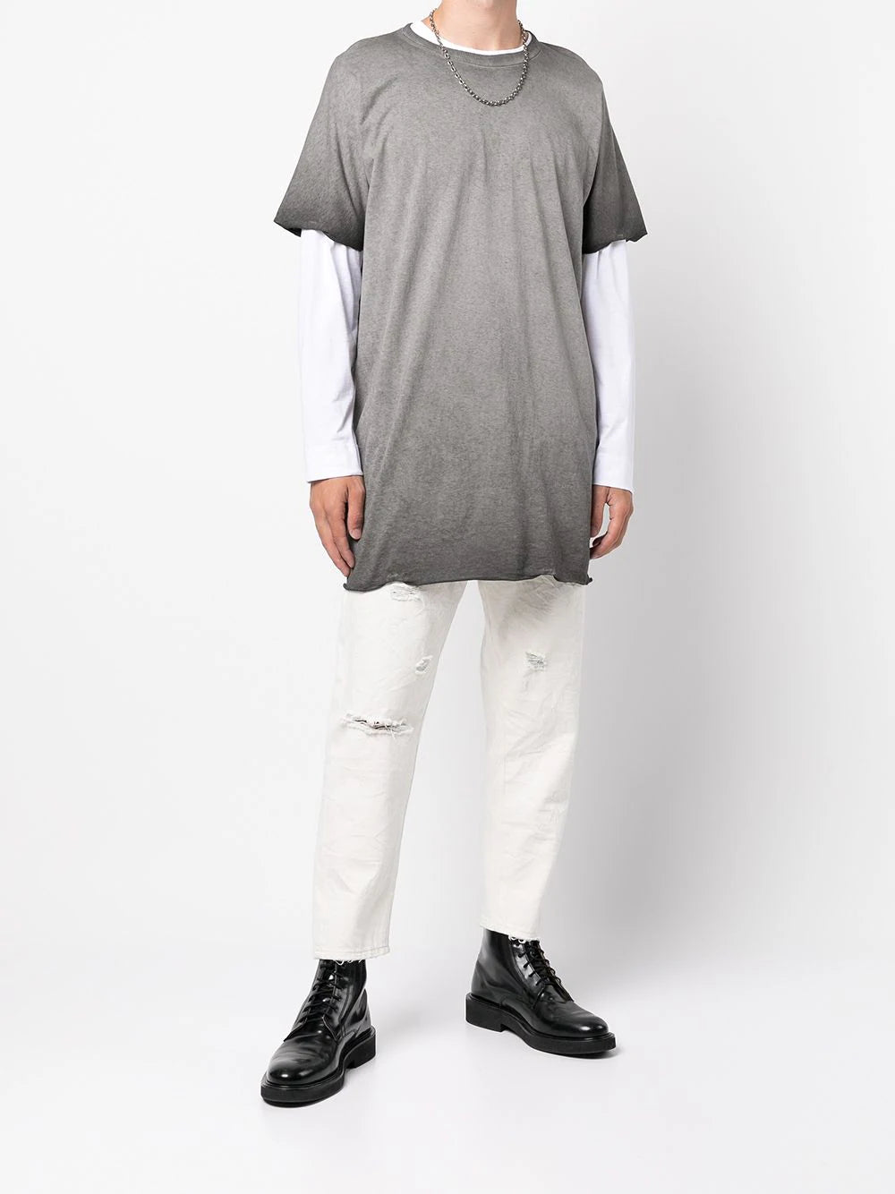 Boris Bidjan Saberi seam-detail T-shirt