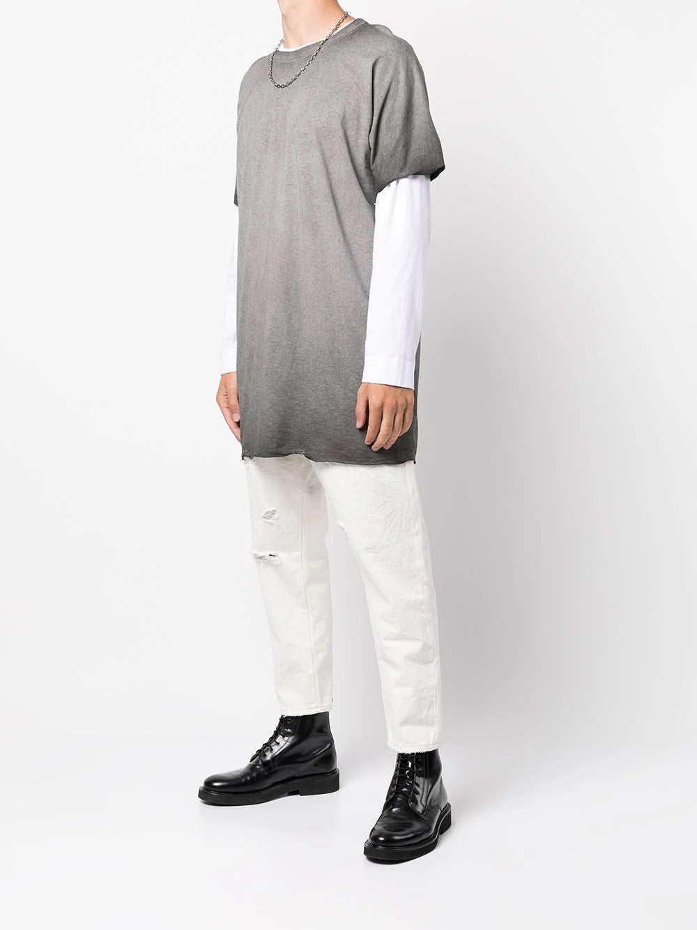 Boris Bidjan Saberi seam-detail T-shirt