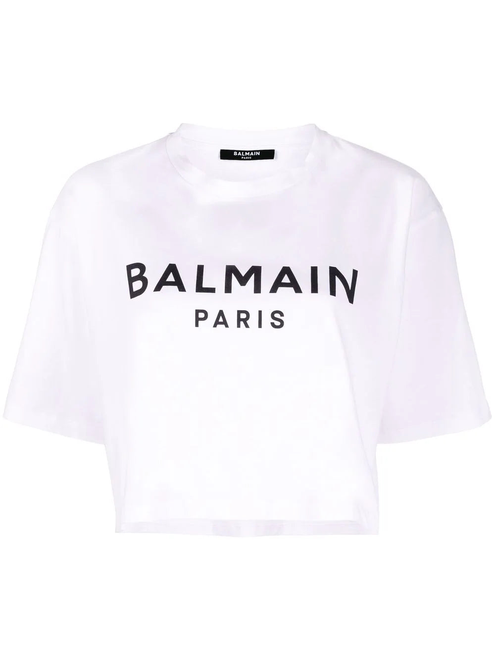 Balmain  cropped logo-print T-shirt