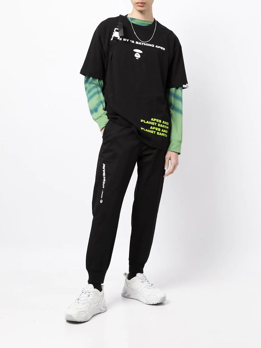 AAPE BY *A BATHING APE®  logo-patch track pants