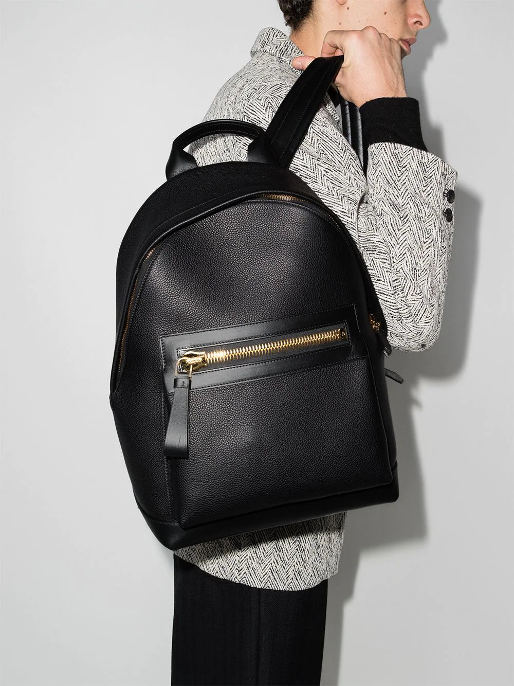 Tom Ford Buckley grained leather backpack