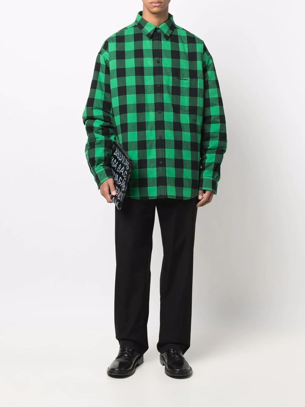 Balenciaga check-print cotton shirt