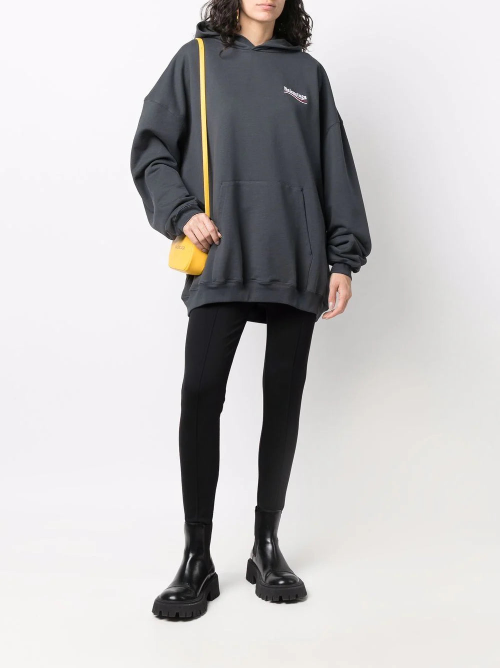 Balenciaga  Large Fit logo-print hoodie