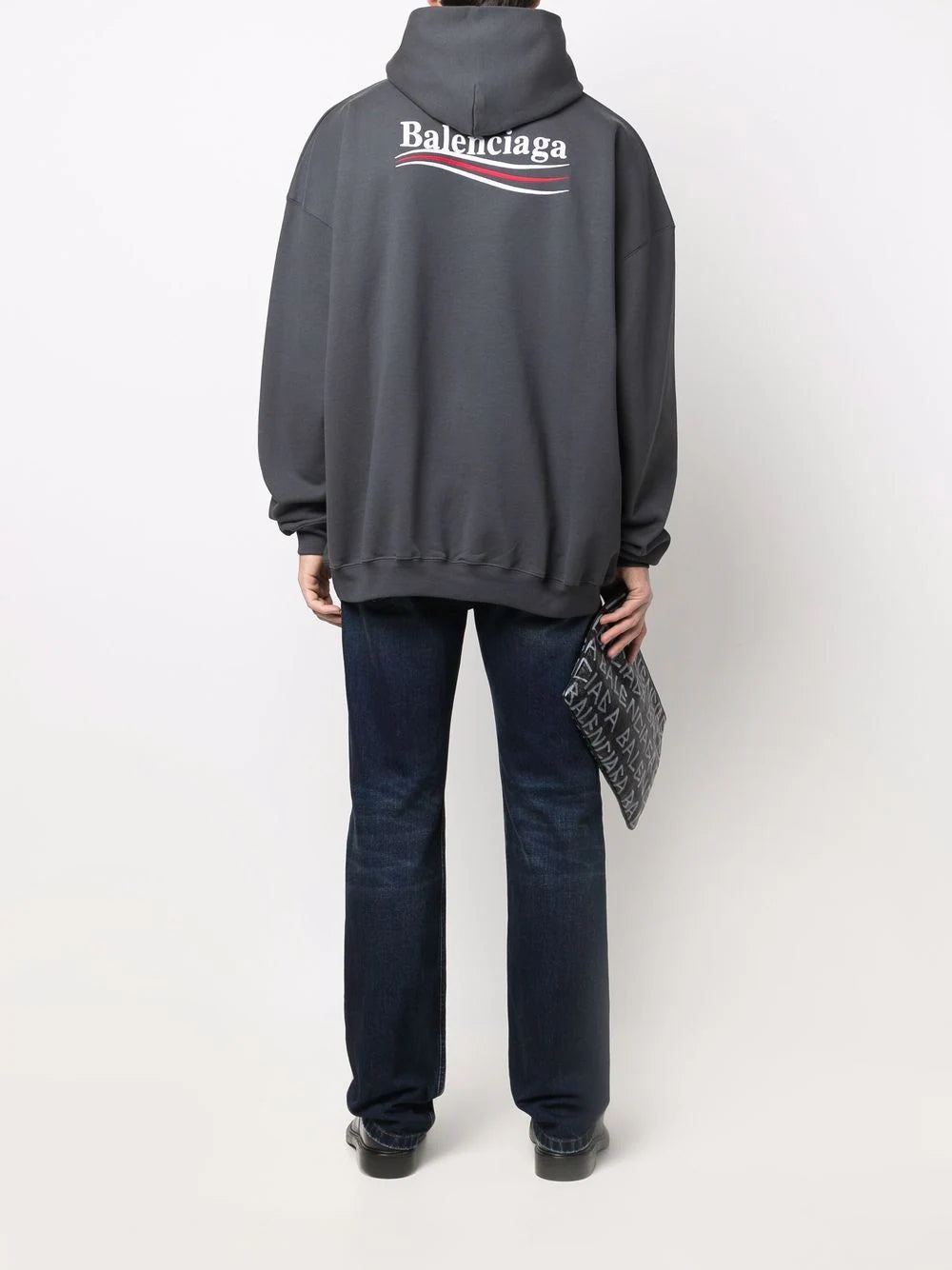 Balenciaga  Large Fit logo-print hoodie
