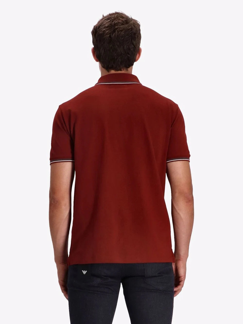 Emporio Armani embroidered-logo short-sleeved polo shirt