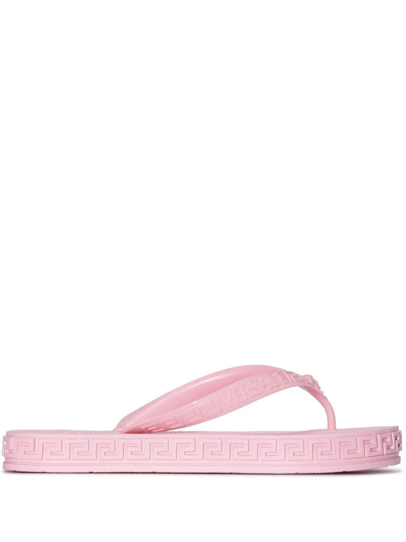 Versace  Greca-embossed flip flops