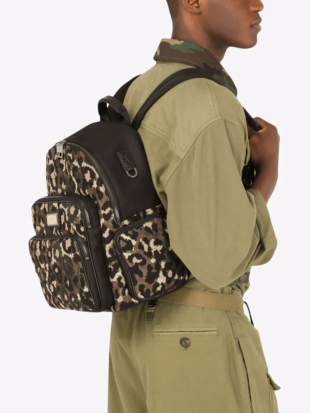 Dolce & gabbana  leopard-print backpack