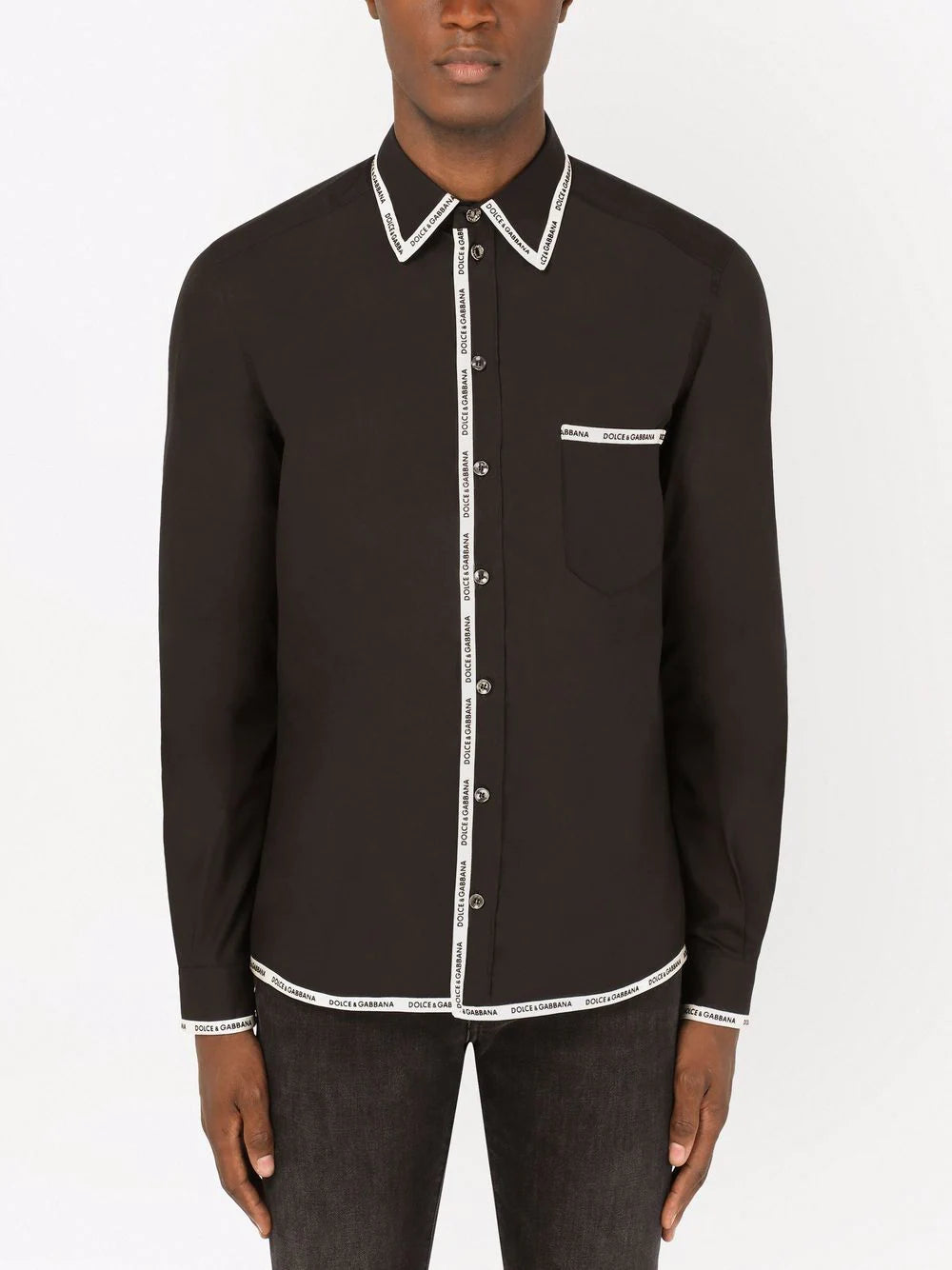 Dolce & gabbana  logo-trim longsleeved shirt