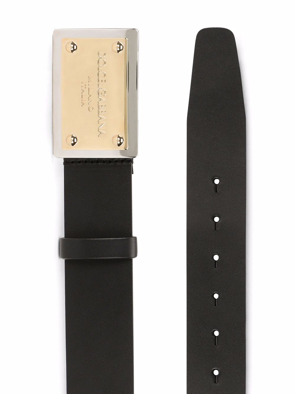 Dolce & gabbana  calf leather logo-buckle belt