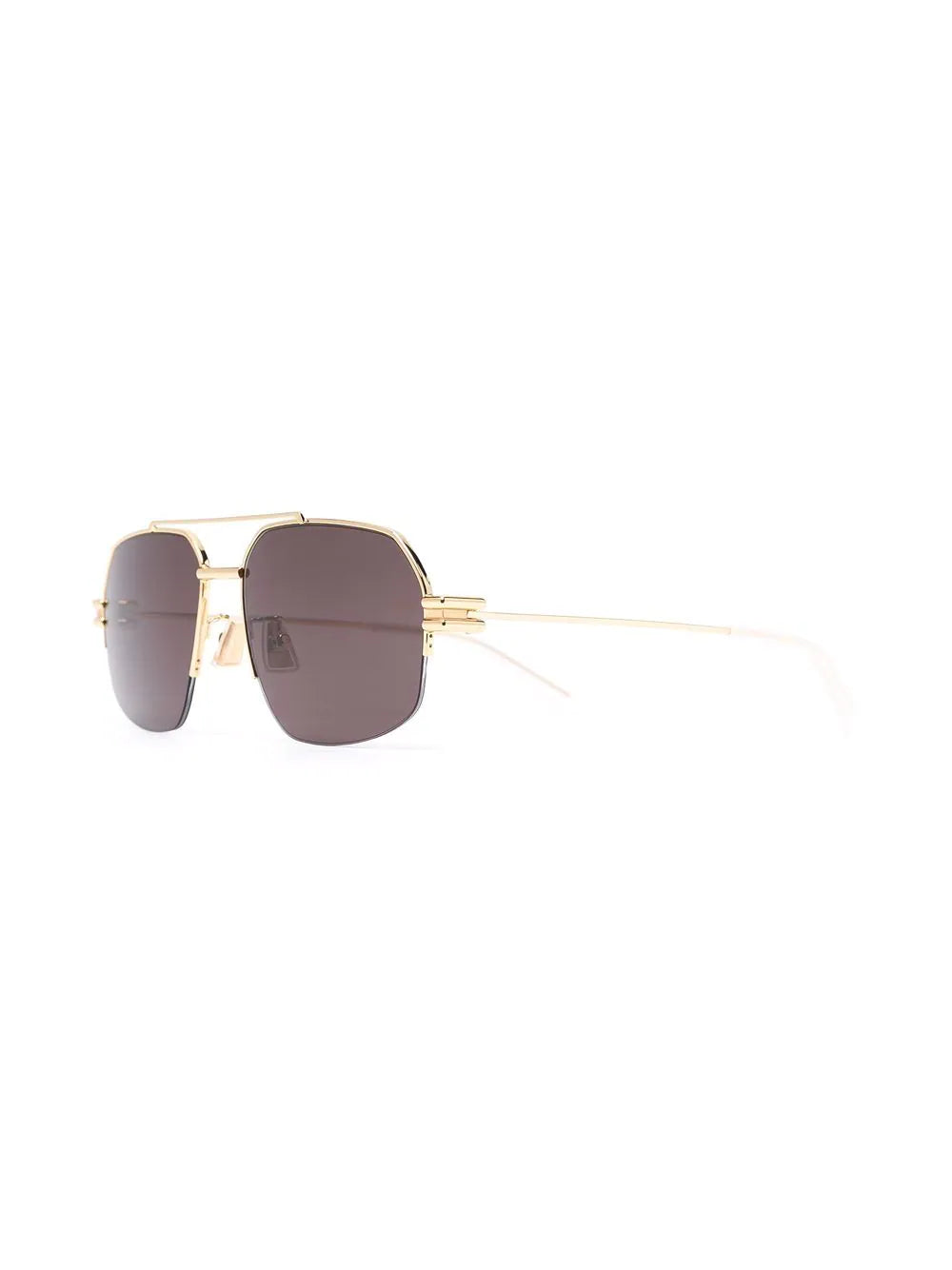 Bottega Veneta square-frame tinted pilot sunglasses