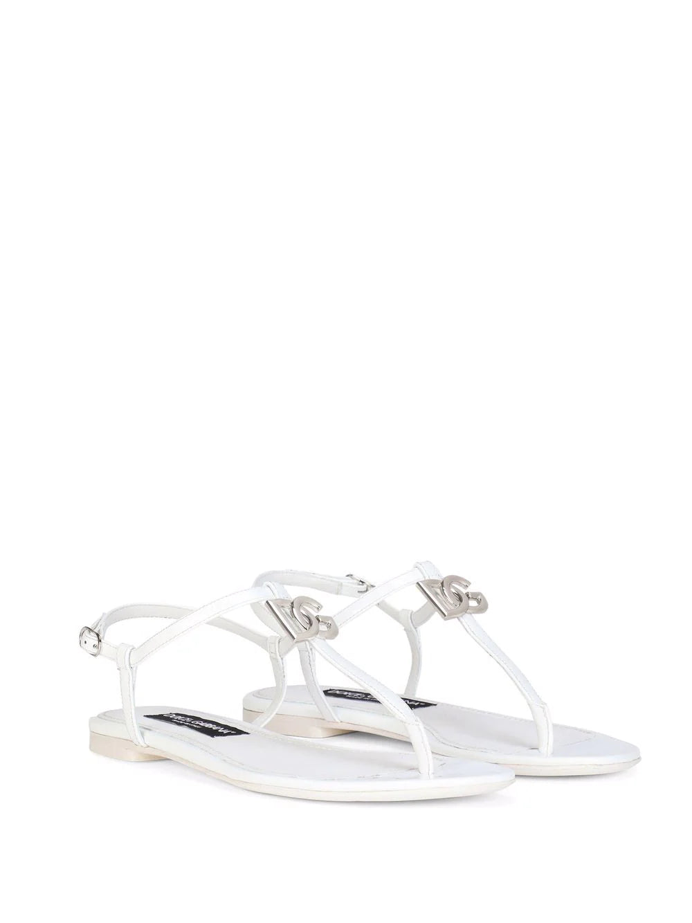 Dolce & gabbana  DG flat leather sandals