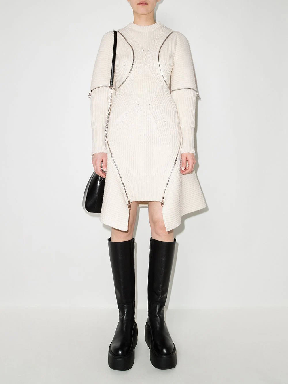 Alexander McQueen  zip-detailing knitted dress
