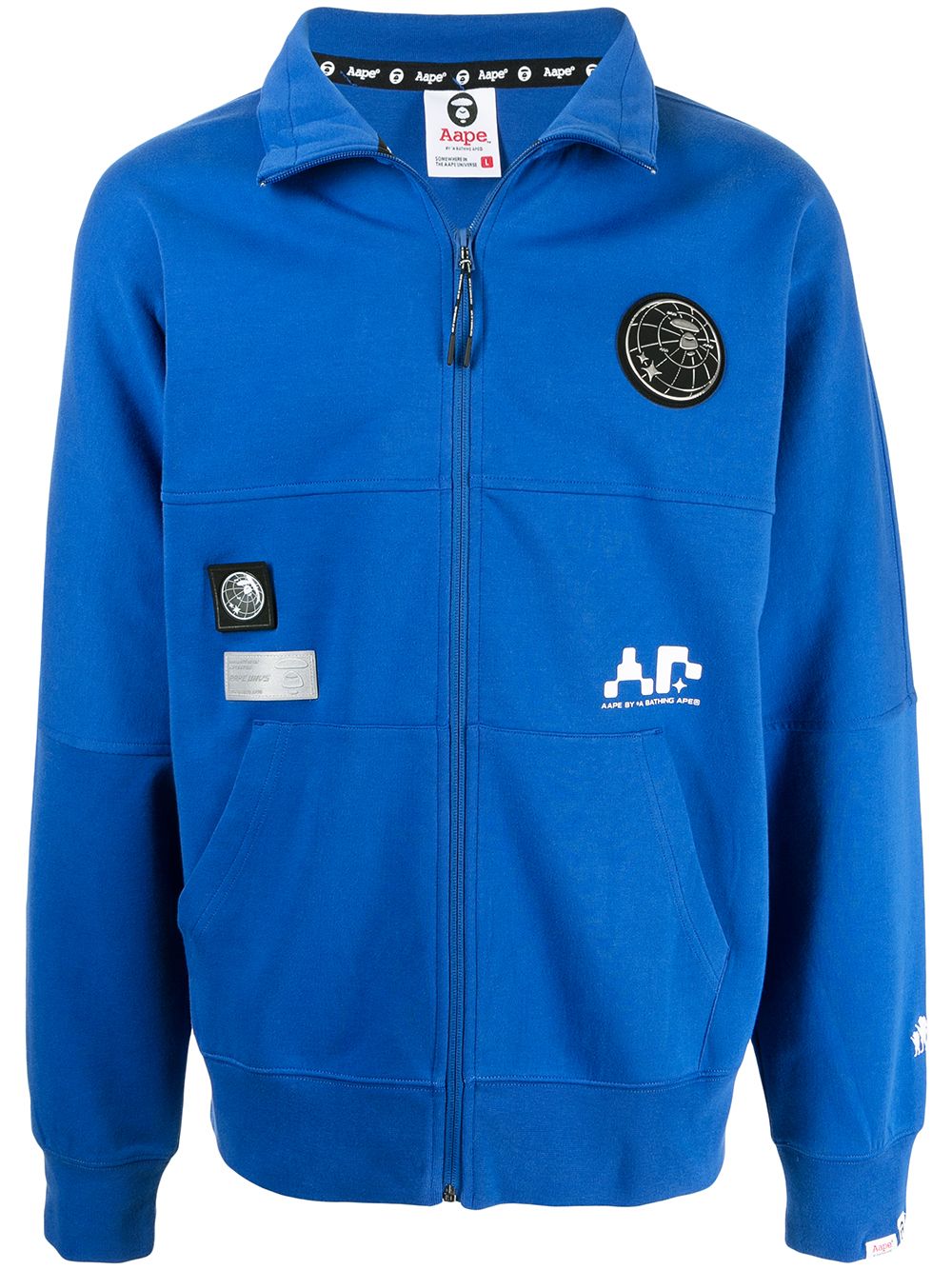 AAPE BY *A BATHING APE®  space patch zip-up sweatshirt