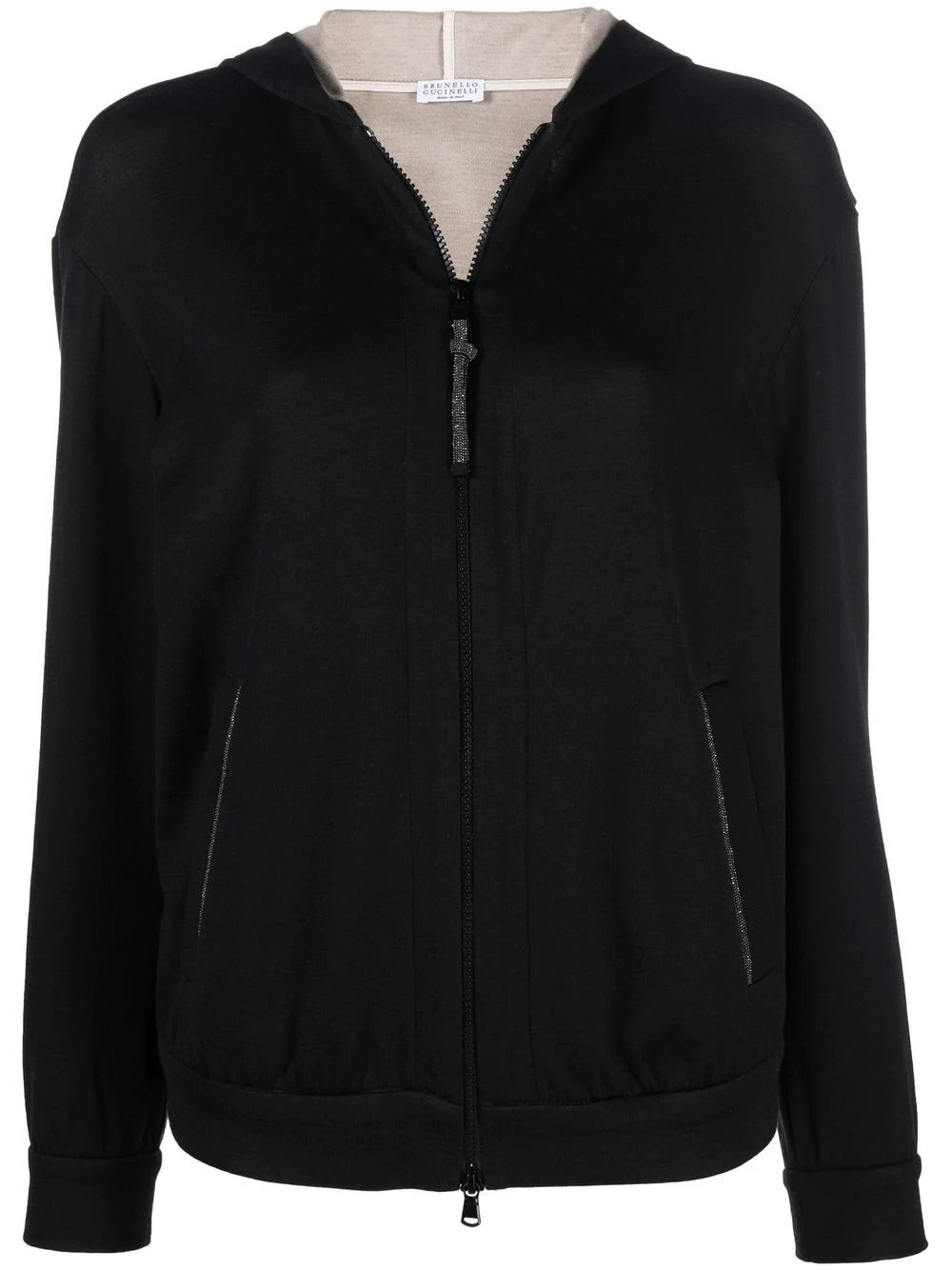 Brunello Cucinelli  monili-trim zip-front hoodie