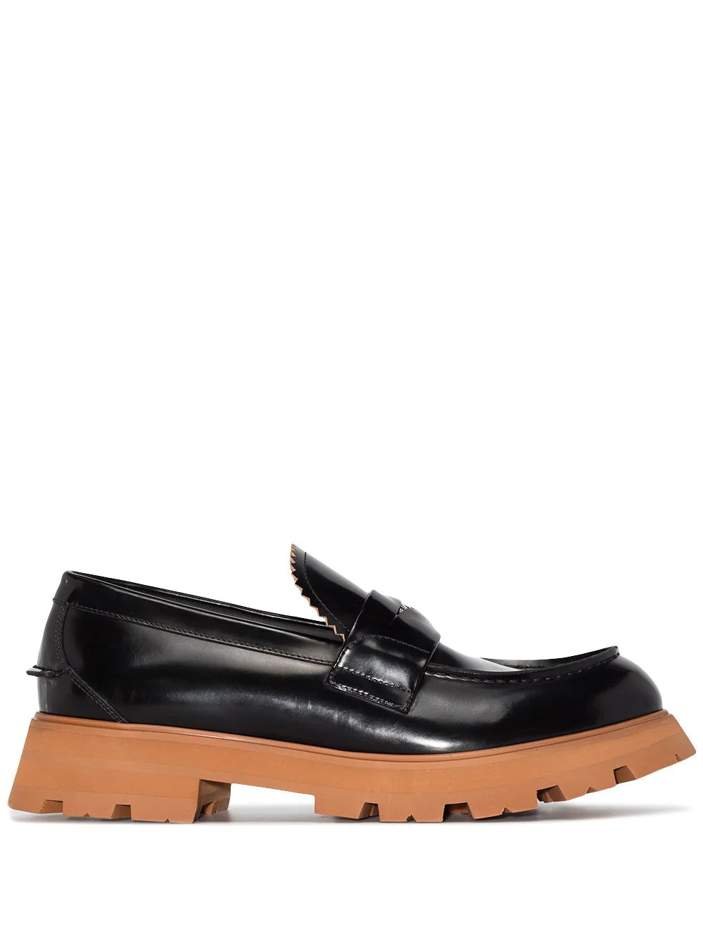 Alexander McQueen  Penny contrast-sole loafers